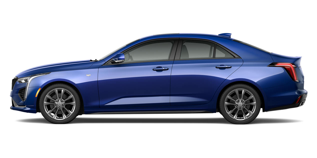 A Blue 2025 CT4 Side Profile