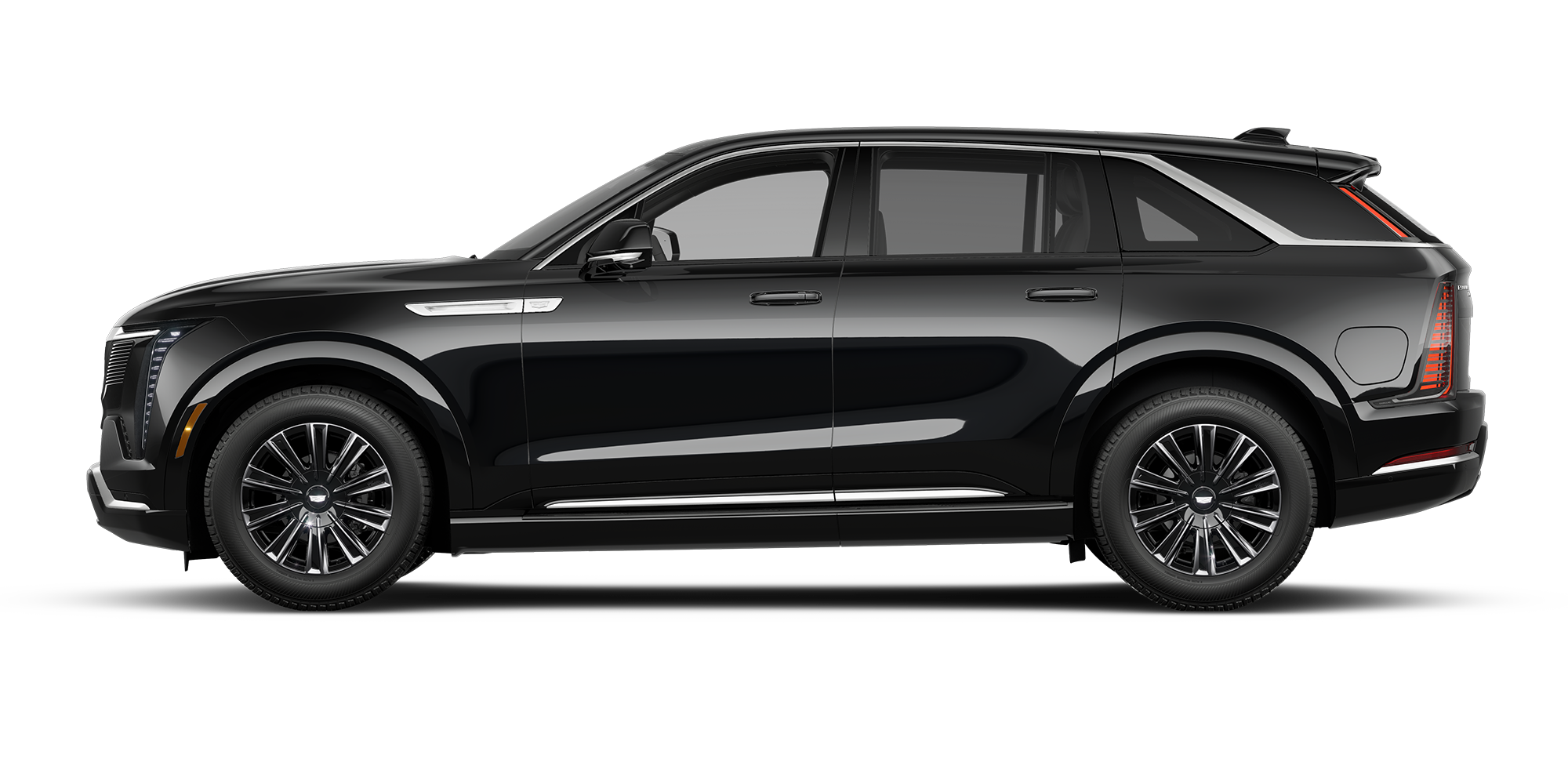 Side Profile of the Black 2026 Cadillac ESCALADE IQ Electric SUV